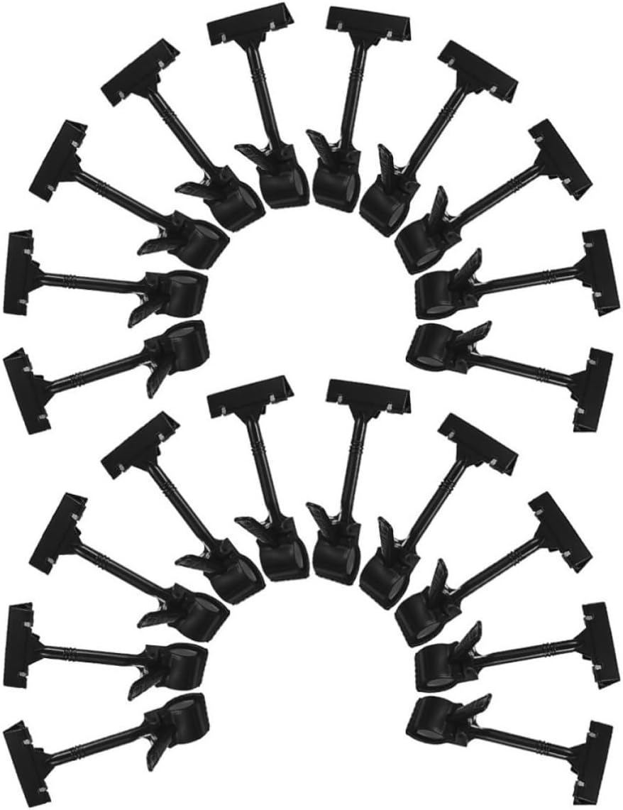 21pcs Clip on Sign Holders Plastic Rotatable Price Card Clips