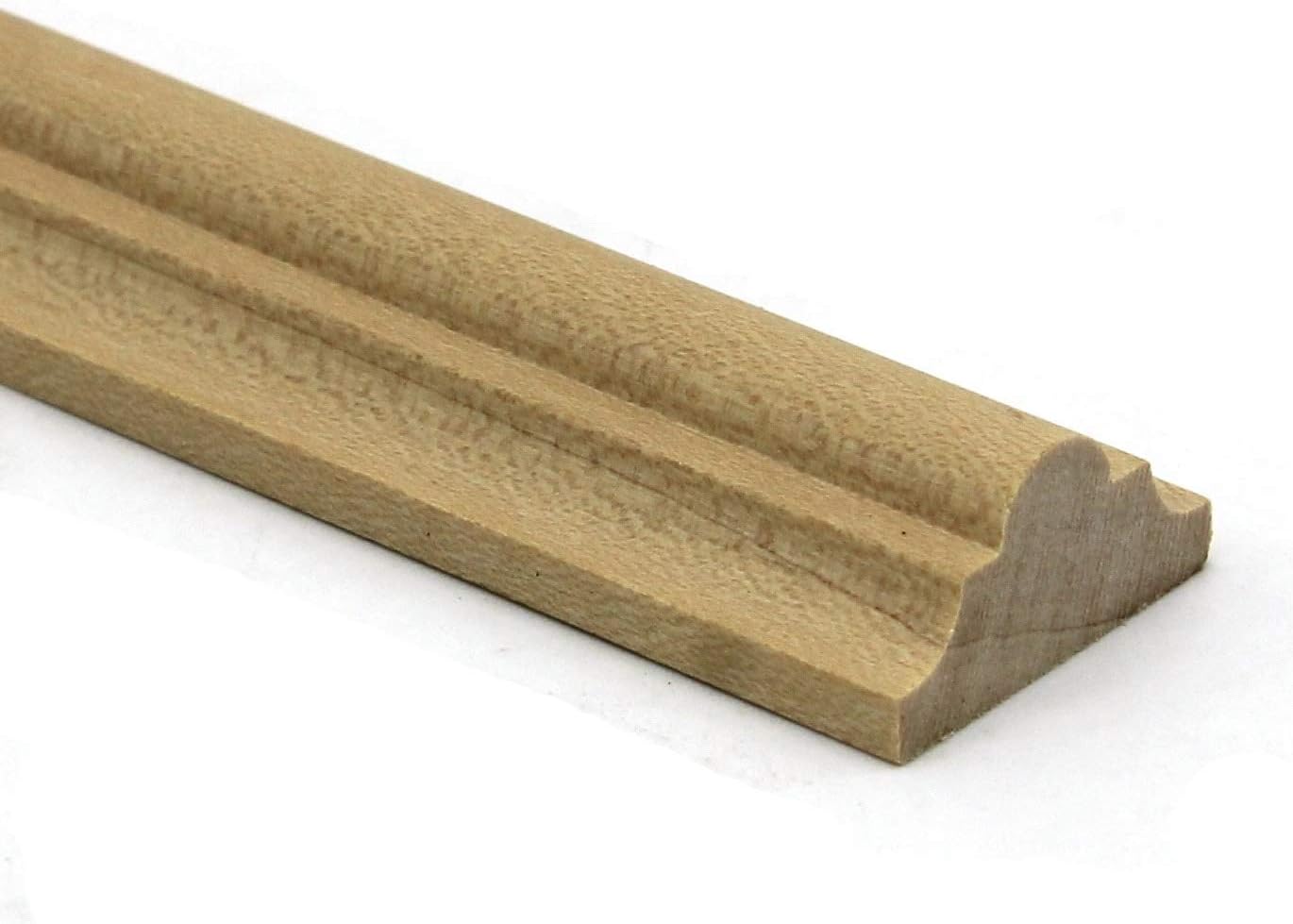 1/2" x 1" Maple Hardwood Panel Molding, Decorative Trim (10, 5 ft.)