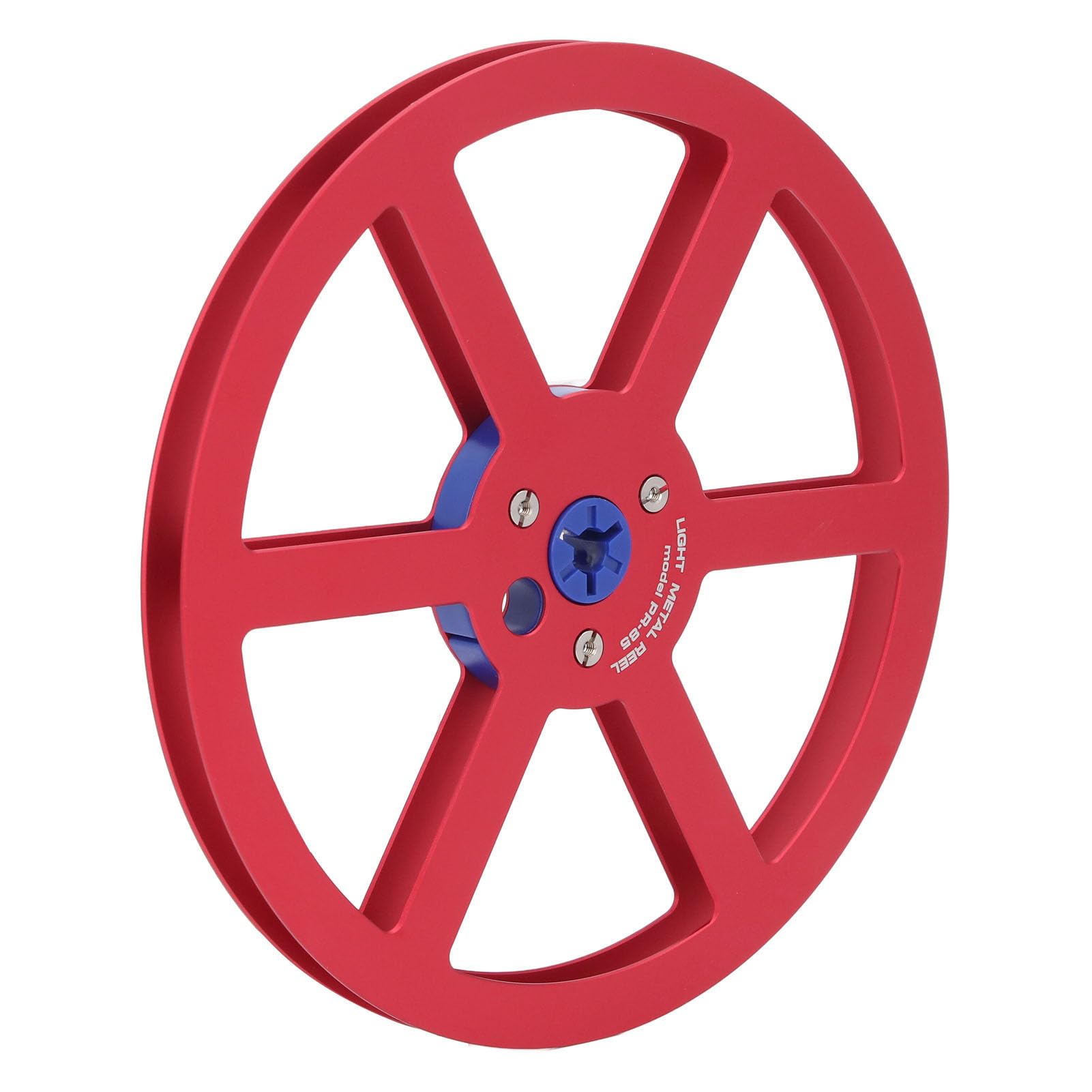 Empty Tape Reel, 1/4 7 Inch Nab Aluminum Metal Reel, Universal 6 Holes Sound Tape Empty Take Up Reel to Reel Small Hub, Easy to Use (Red)