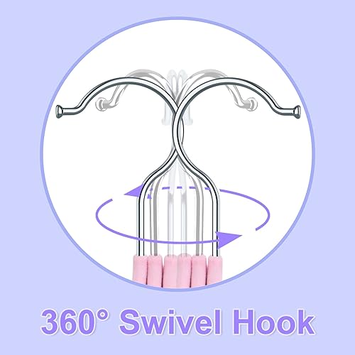 Miniatura 10 de MOERKADA Perchas para bebé, paquete de 50 perchas antideslizantes de terciopelo, ultra delgadas que ahorran espacio, gancho giratorio de 360,