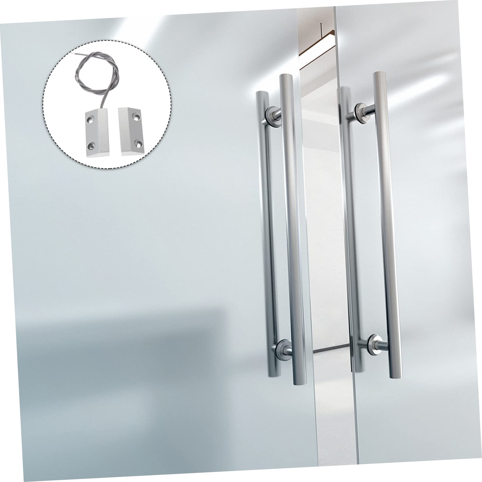 jojofuny 3ensembles Détecteur De Porte Magnétique Zinc Alliage Alarme pour Fenêtres Et Portes Système De Sécurité pour Garage Et Entrepôts