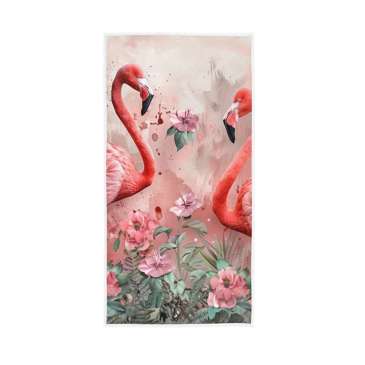 LSRCPD Flamingos Retro Hand Towels, Bathroom Hand Towels Decorative 15 x 30 Inches