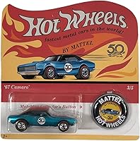 Vista 4 de Hot Wheels 2018 50th Anniversary Redline - Juego completo de 5 vehículos fundidos a presión con botones de coleccionista