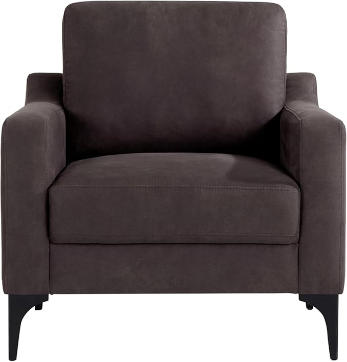 Sillón Moderno Acolchado de Poliéster Carbón miniatura 3