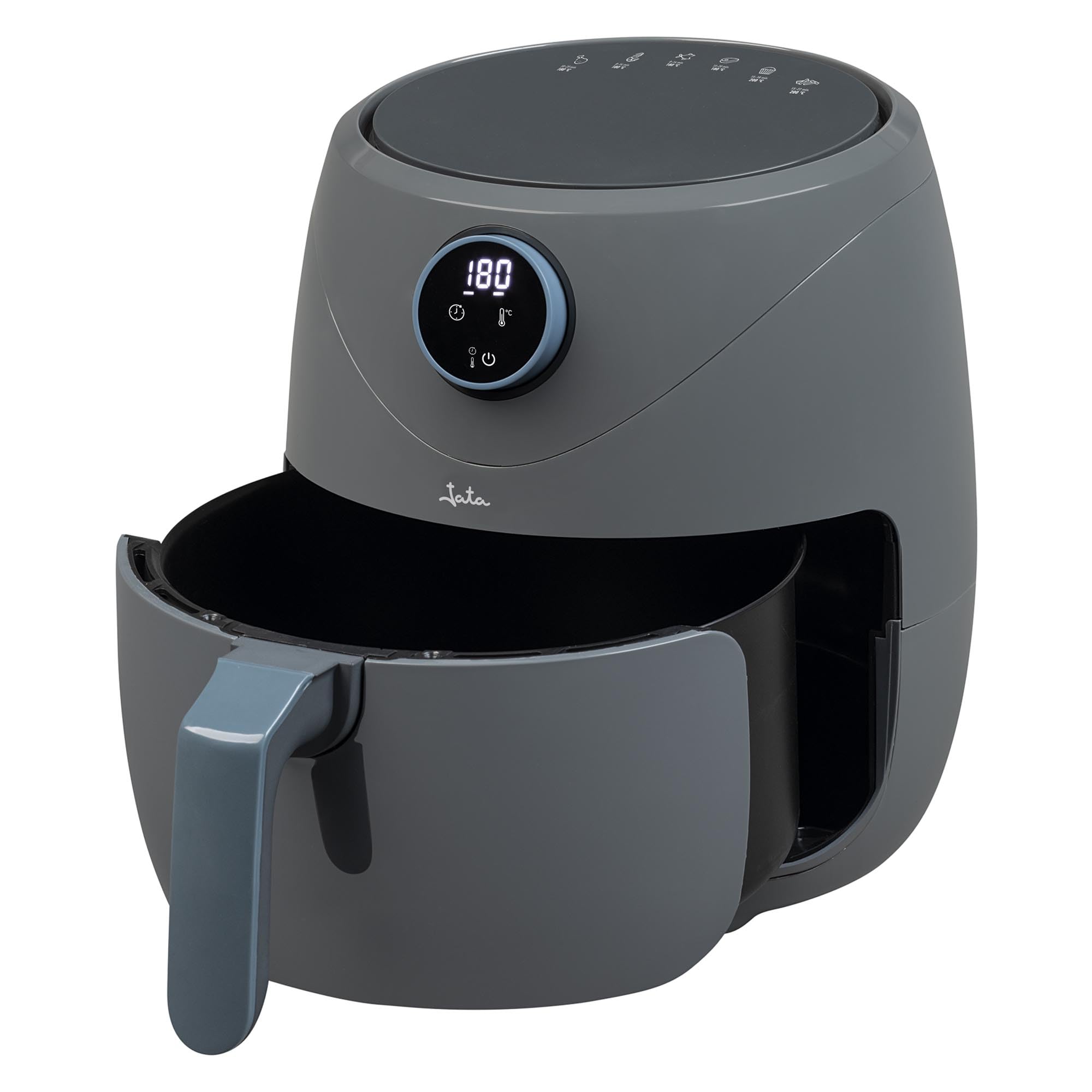 JATA JEFR1229 - Freidora de Aire 5L sin Aceite, 1450W, 200ºC, Pantalla Digital, Programas Automáticos, Antiadherente sin BPA, Temporizador 60 min