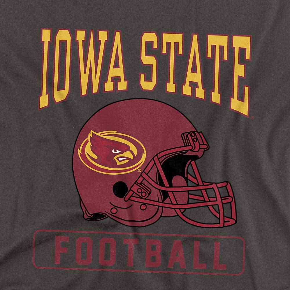 Iowa State University CyclonesOfficial Football Helmet Unisex Toddler T Shirt, Charcoal, 4T