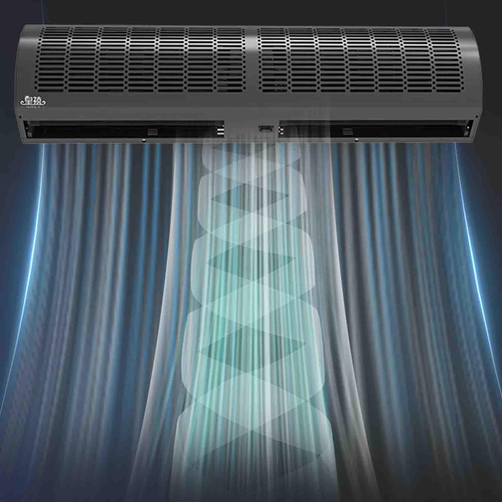 Máquina De Cortina De Aire Comercial, Negra, Silenciosa, For Puertas De Restaurantes, Tiendas Y Centros Comerciales(150cm)