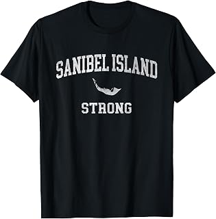 Vintage Sanibel Island Map FL Tee - Sanibel Island Strong T-Shirt