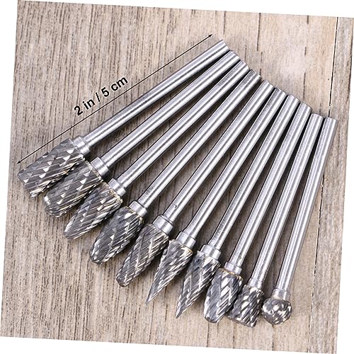 Juego de fresas rotativas de acero tungsteno 3mm Carburo 6mm miniatura 4