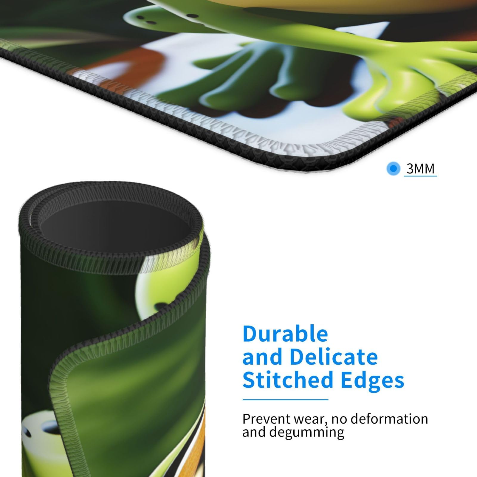 Tapis De Souris En Forme De Grenouille Avec Base En Caoutchouc