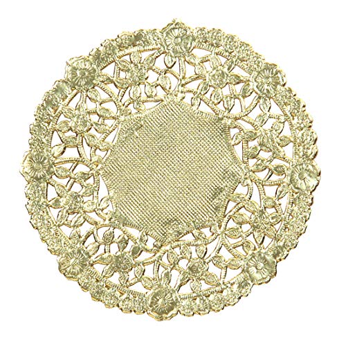 Hygloss Products 10 Inch Gold Foil Doilies - Round Doilies Made in the USA, 12 Pack