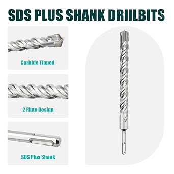 3/8 x 19.7 SDS Plus Rotary Hammer Drill Bit for Concrete,