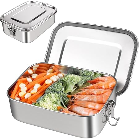Boîte à Bento 2000ML En Acier Inoxydable Anti-Fuite Avec Compartiments - Lunch Box Portable Durable Pour Travail, École Et Pique-Nique