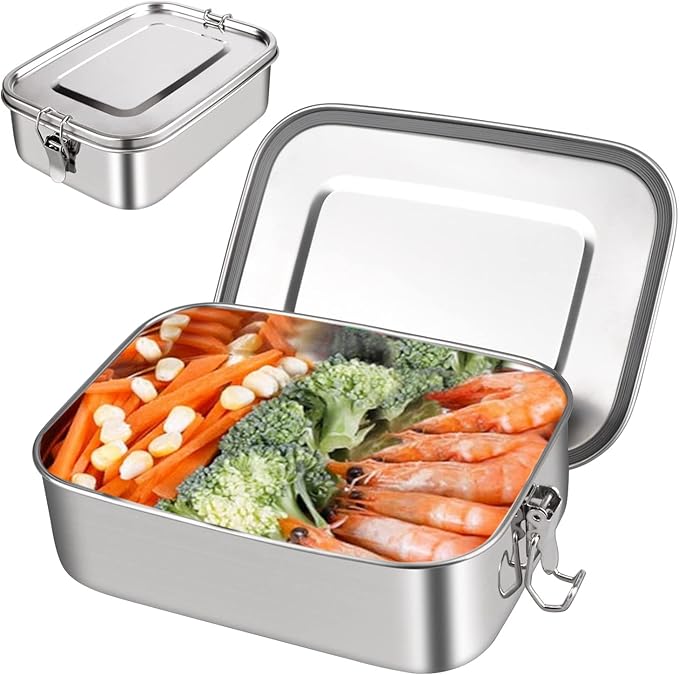 Stainless steel lunch box 1400ml bento leakproof