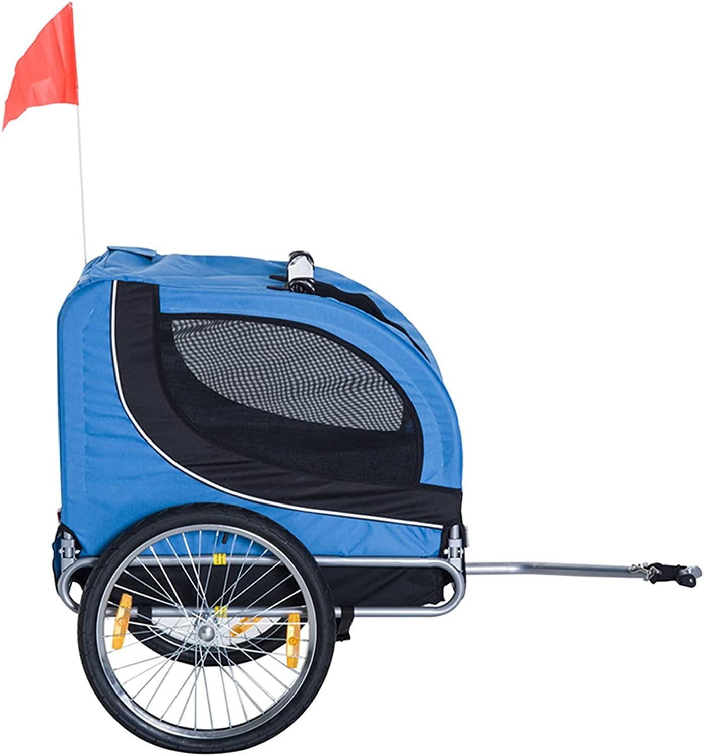 FAXIOAWA Auto portabici, rimorchio da carico per Bicicletta 2 in 1, rimorchio per Cani, deposito Esterno con 2 imbracature di Sicurezza, Trasporto Multifunzionale Robusto