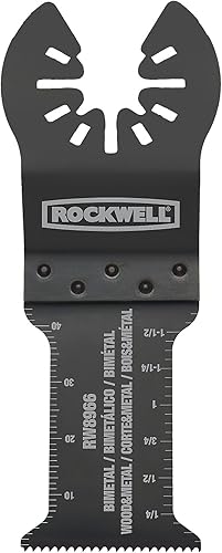 Rockwell RW8966.3 Sonicrafter Multiherramienta oscilante Hoja de corte de madera y uñas de larga vida útil (paquete de 3), 1-316 pulgadas