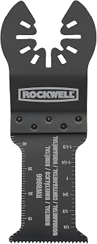 Rockwell RW8966 Sonicrafter Oscillating Multitool Extended Life Bimetal Wood & Nail End Cut Blade, 1-3/16"