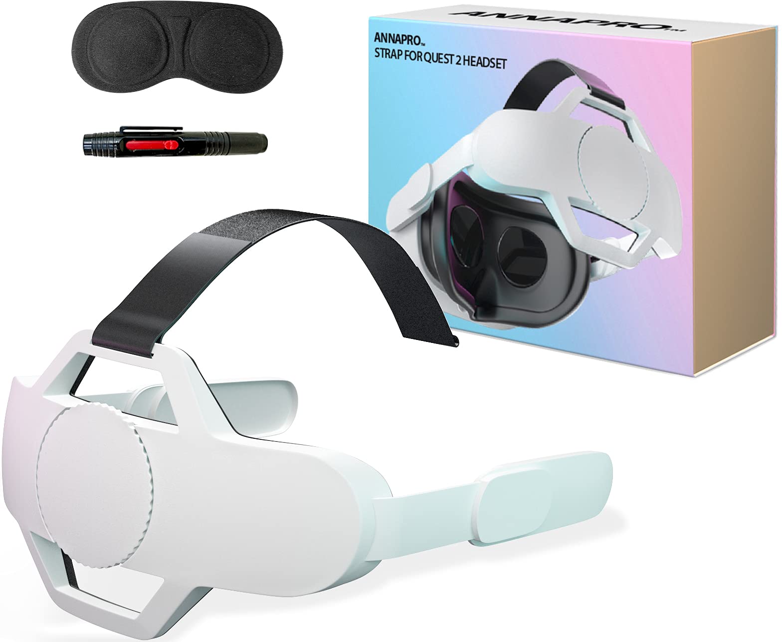 annapro Head Strap for Oculus Quest 2, Replacement Strap for Oculus Quest 2 Elite Strap Adjustable H