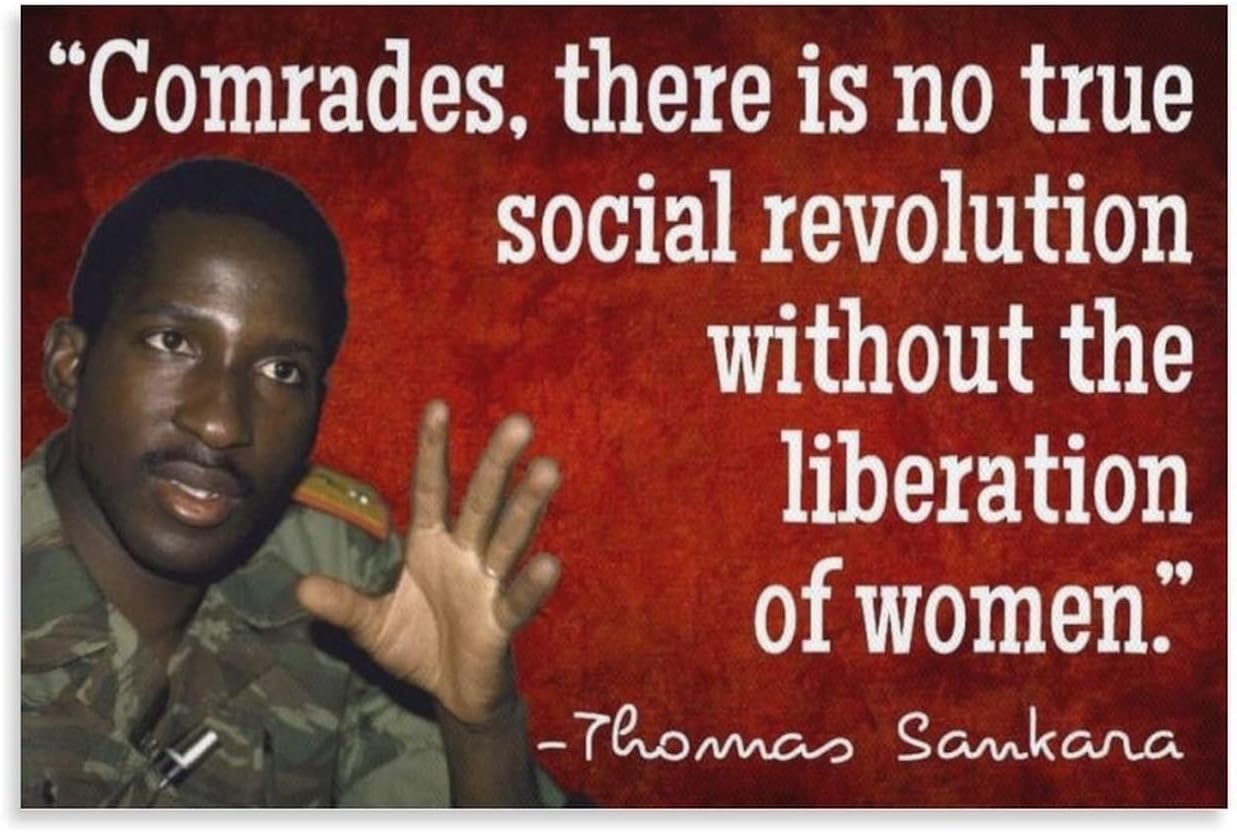 Thomas Sankara Vintage Portrait Poster (7) Canvas Wall Art