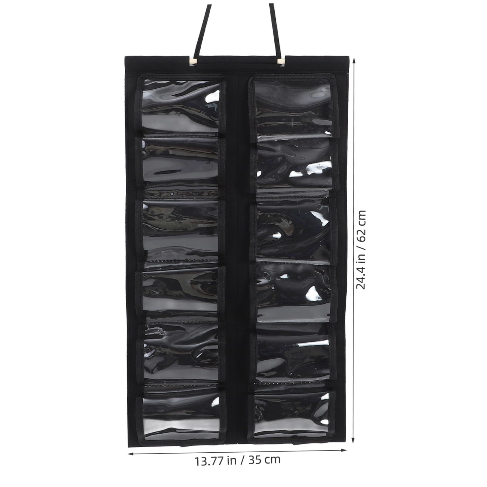 OUNONA Medal Showcase Wall Holder Belt Hanging Bag Displaying Pouch Medals Display Holder Black Felt