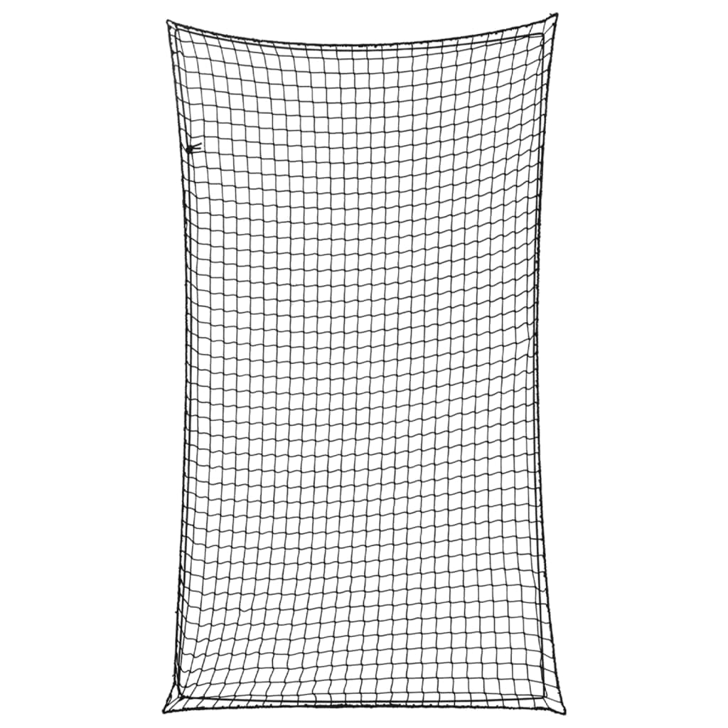 Anhängernetz mit Gummiseil Schwarz 3,5x2 m PP Ladungssicherung elastisch dehnbar für Anhänger, Pkw, SUV, Wohnmobil, vielseitiges Gepäcknetz für sicheren Transport und Stauraum Organizer
