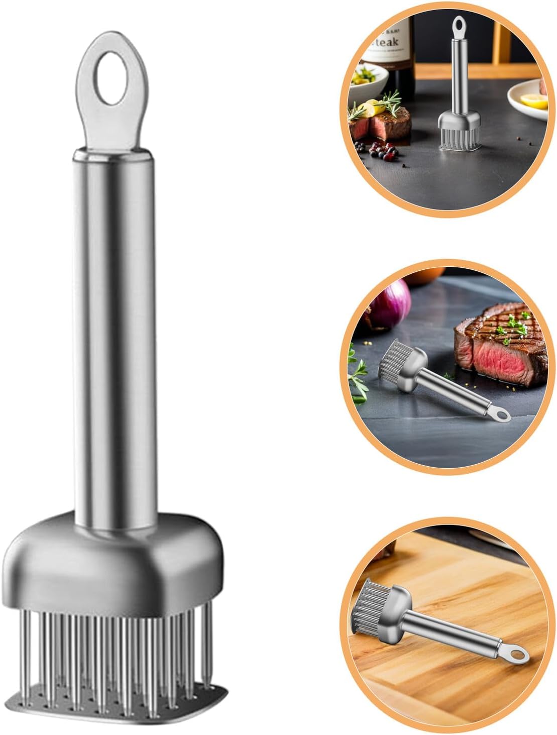 FUOYLOO Meat Tenderizer Steak Needle 304 Stainless Steel Kitchen Meat Loosening Tool for Beef Pork Cooking Home Use