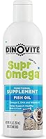 Vista 1 de Dinovite SuprOmega Aceite de pescado para perros y gatos – Vitamina E y Omega 3 – Salud de la piel y el pelaje para perros y gatos – 8 onzas