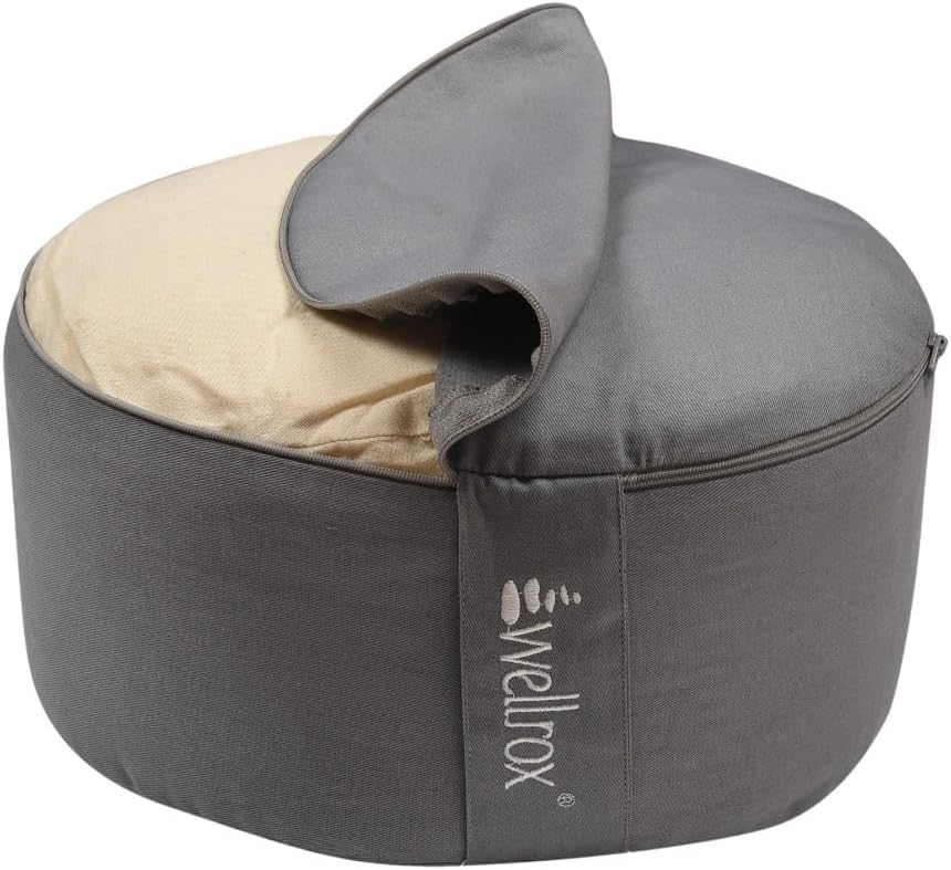 Wellrox MOD ZAFU, Meditation Cushion, Meditation Pillow, Zafu, Zabuton, Yoga Cushion, Meditation Pillows for Sitting on Floor, Zafu Meditation Cushion, Yoga Seat, Round Zabuton