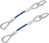 YATOINTO 2-Pack 12" Trailer Safety Cables Extension - 12,000 lbs Capacity, Snap Hook Latches, Rust-Proof Steel Chains for RV Towing