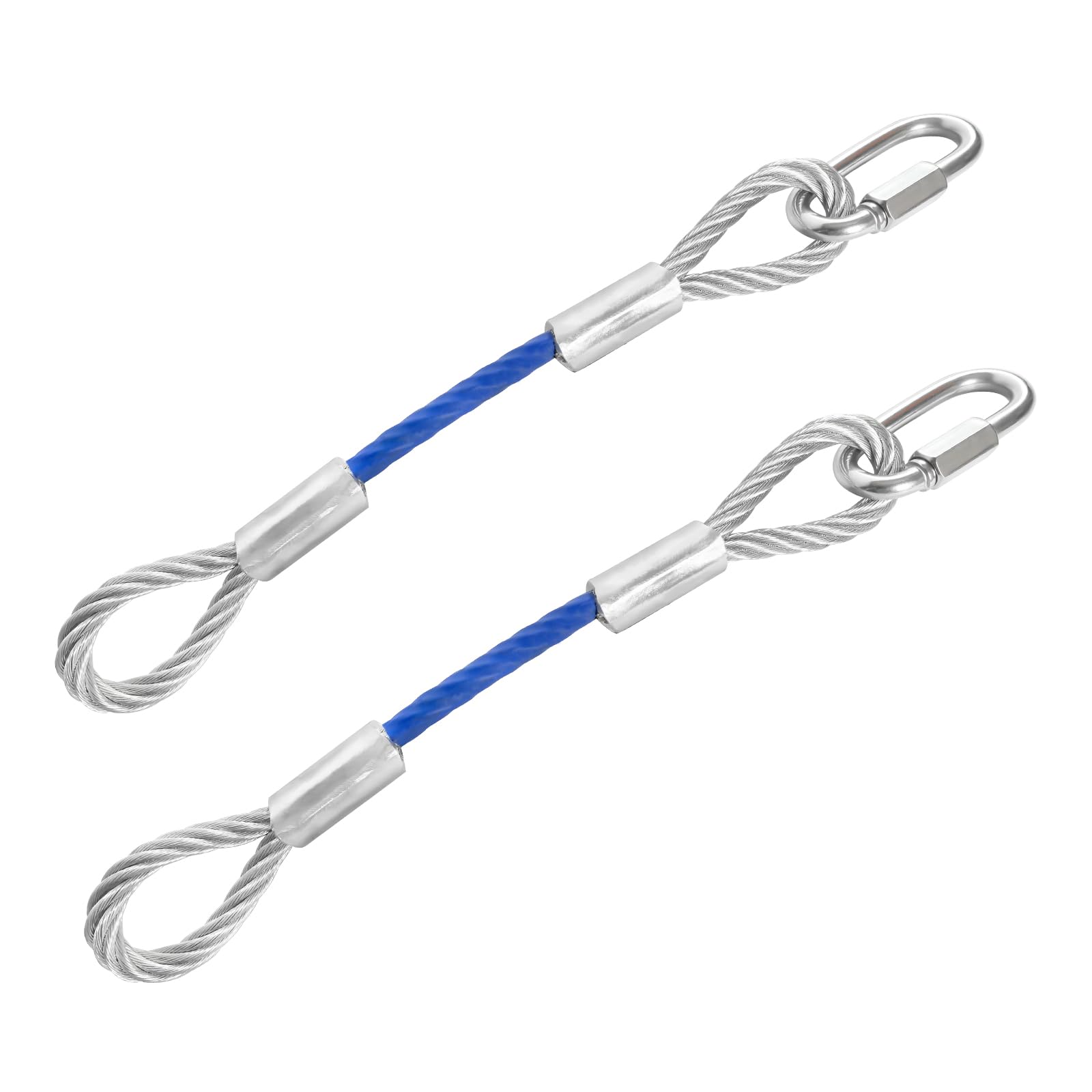 Photo 1 of YATOINTO 2PCS Trailer Safety Cables 12", Trailer Safety Towing Cables Extension with Snap Hook Safety Latches 12000 Lbs Loading, Extension Safety Cables (One Pairs)