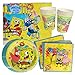 41Pcs Stoviglie per feste Decorazione per la tavola di compleanno per bambini, Kit per stoviglie di compleanno SpongeBob,Articoli per la tavola per feste, Tovaglia Piatto di Carta Velina Tazza