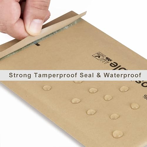 Miniatura 10 de Sobres de burbujas 100 % biodegradables de 6 x 10, 25 sobres de papel kraft morado #0 compostables acolchados sobres sobres sobres bolsas ecológicas