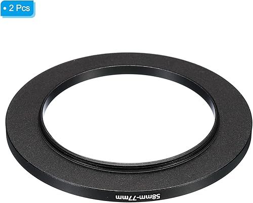 Miniatura 3 de PATIKIL Anillo elevador de metal de 2.283 in-3.031 in, paquete de 2 anillos adaptadores de filtro de lente de cámara, anillo adaptador de filtro de