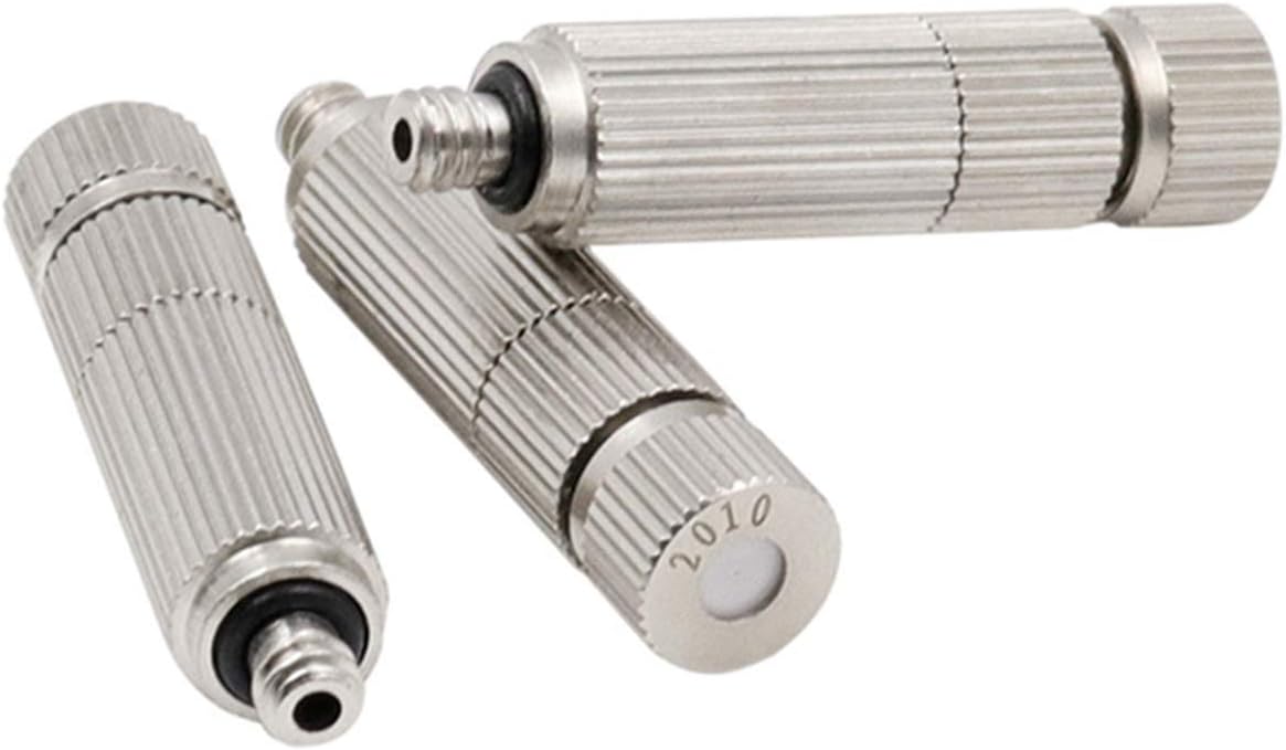 Gardening Irrigation Dripper 5Pcs High Pressure 3/16" External Thread Mesh Filter Atomizing Sprayer 0.1~0.5mm Atomizing Sprayer Garden Cooling and Humidification Accessories (Color : 0.2mm)