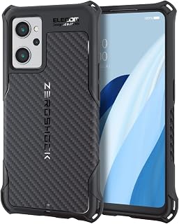エレコム OPPO Reno9 A / OPPO Reno7 A [ OPG04 ] ケース カバー 耐衝撃 ZEROSHOCK TPU素材 四つ角エアークッション ハニカム構造 グリップテクスチャー ストラップホール付き [耐衝撃性に特化したZEROSHOCKシリーズ] ブラック PMWO221ZEROGBK