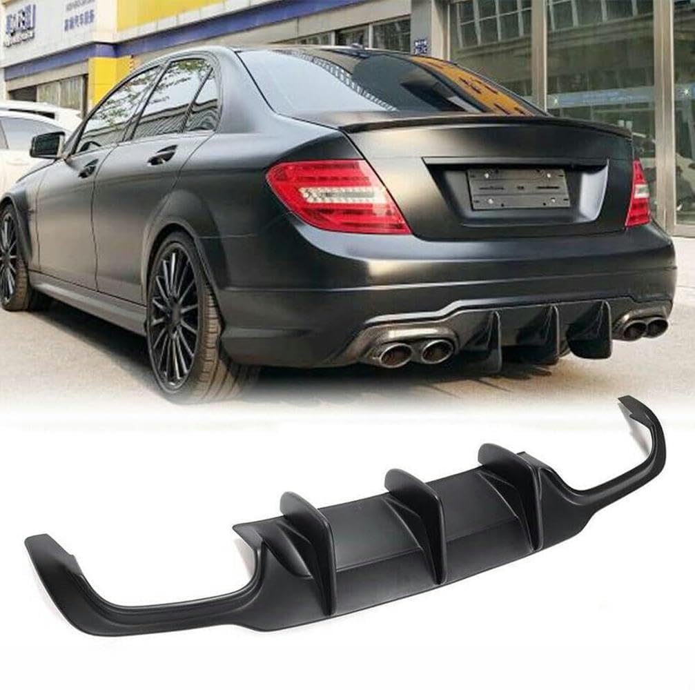 W204 Cf Diffusor + Heckspoiler, Passend Für Mercedes Benz W204 Sport C250 C300 C63 Amg Limousine 2012–2015, Kohlefaser-Unterlippenschutz, Kofferraumdeckel, Heckspoilerflügel