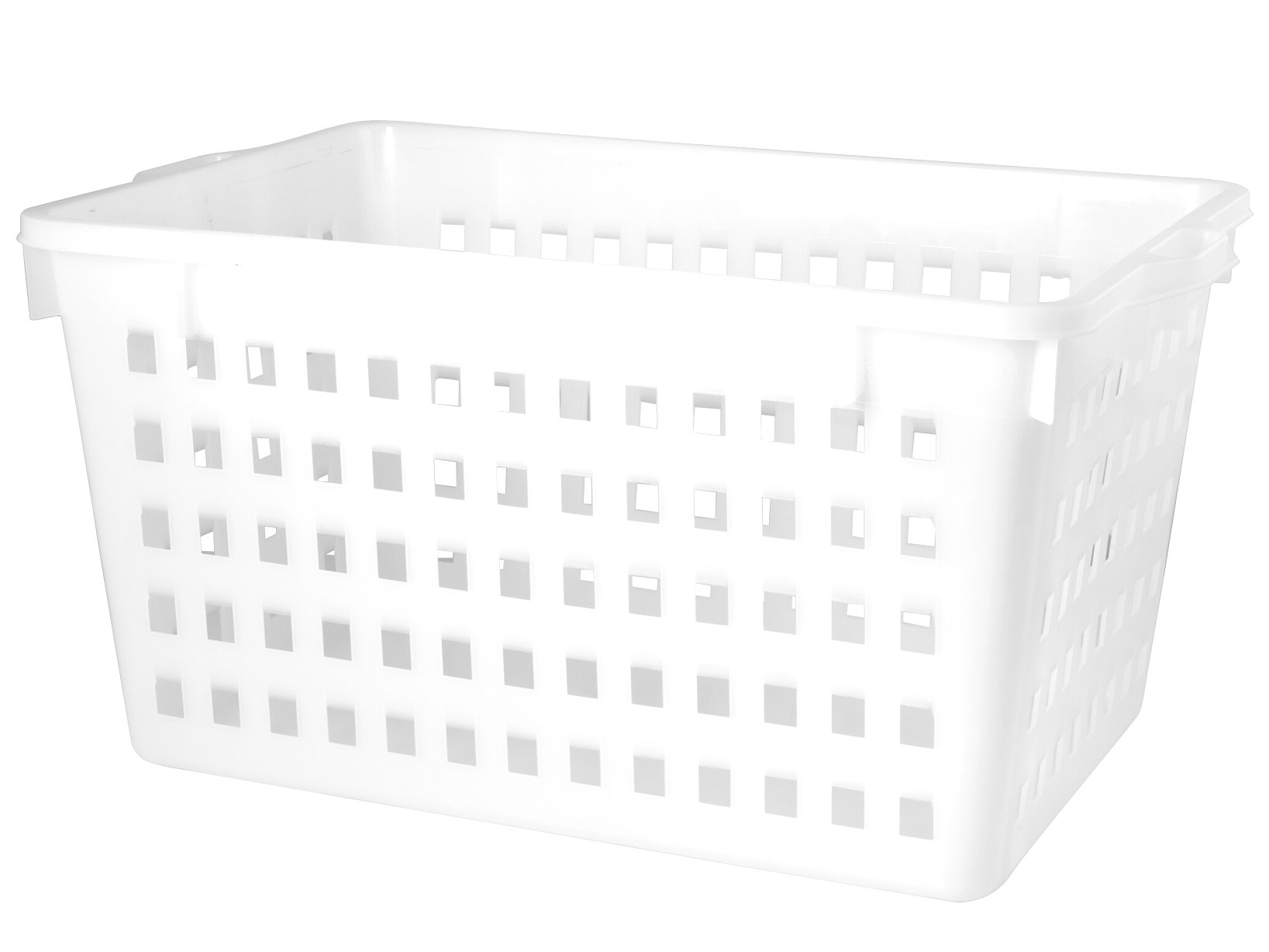 Giganplast Cesta Biancheria Forata, Plastica, Bianco