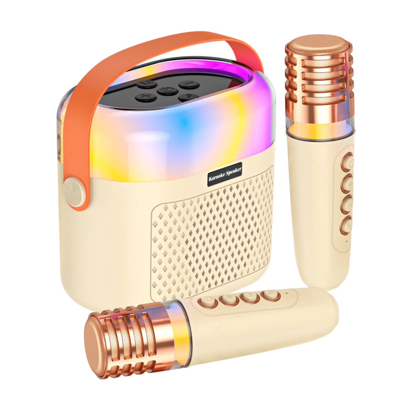 Portatile Karaoke Machine - 1200 mAh Kids Singing System, 2 microfoni | wireless e speaker, Home Karaoke Set for Christmas Birthday Party, Music Entertainment, 4,72 x 2,76 x 5,12 pollici