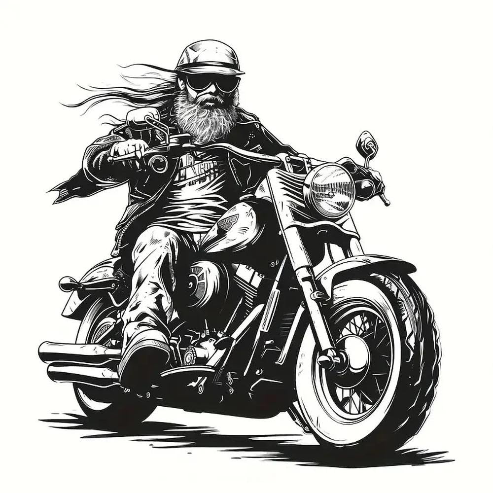 Motorcyclist Vinyl Decal for Car Windows Bumper Laptops Waterproof Exterior(10cm-Longest Side)