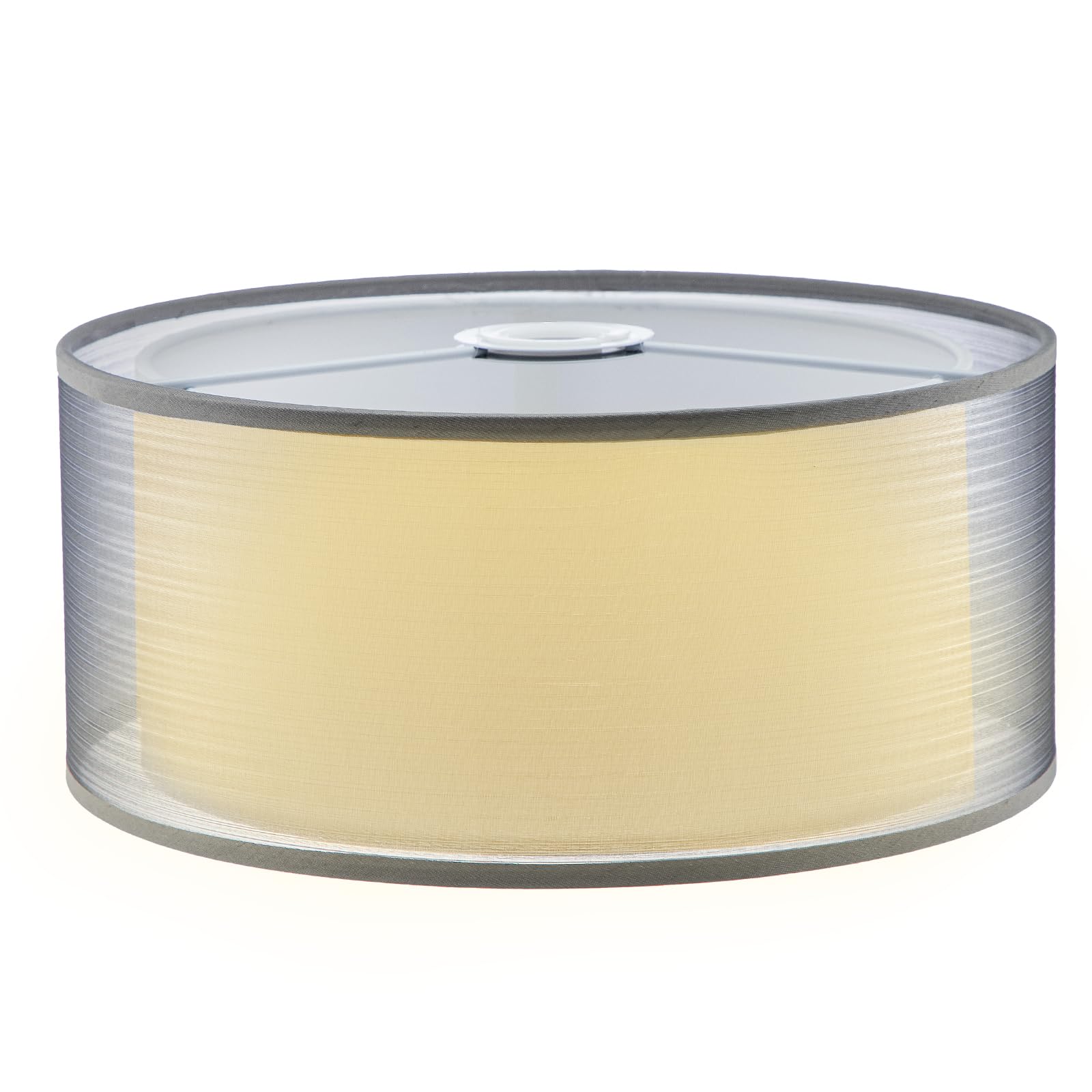Trintion 2 Tier Light Shade Ceiling, Modern Large Lamp Shade, Lampshades for Ceiling Lights, Table Lamps & Floor Lamps, Ceiling Lamp Shades (Grey)