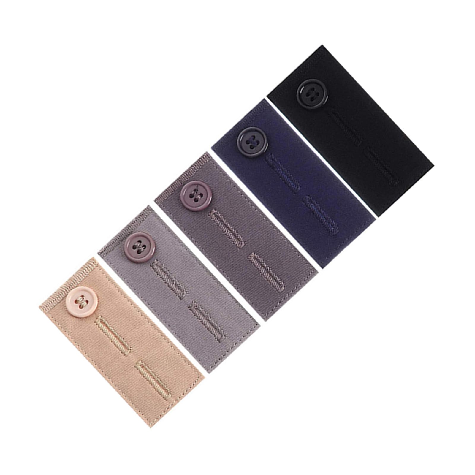 Guaber 5Pcs Adjustable Waist Button Extenders Elastic Waistband Extenders Trousers Waist Extension Button for Pants Trouser Extender