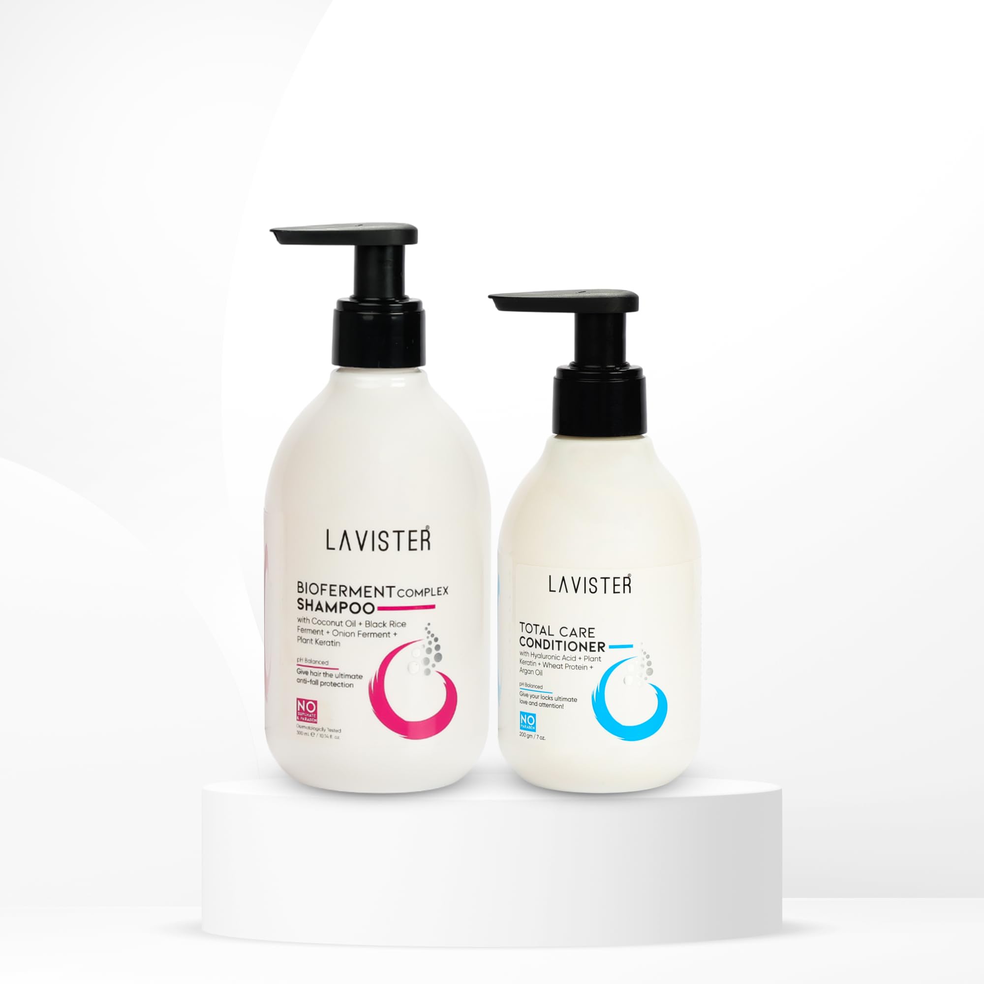 LAVISTER Hair Damage Repair Combo | Bioferment Shampoo (300ml) & Total Care Conditioner (200g) | Hair Fall Control Kit | All Hair Types | Men & Women | Onion Ferment, Hyaluronic Acid & Plant Keratin-image-49