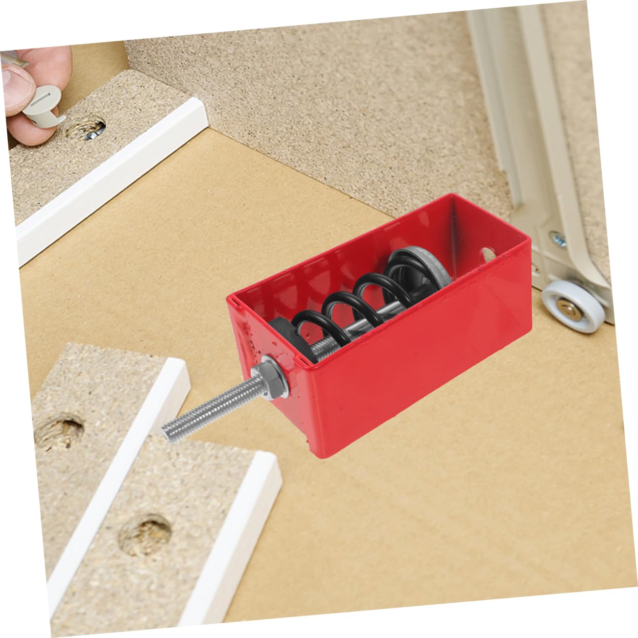 KICHOUSE Hanging Shock Absorber Vibration Isolator for Ac Spring Isolator Hanger Mount Vibration Isolator Ceiling Spring Vibration Isolator Damping Hanger for Theater Red Rubber