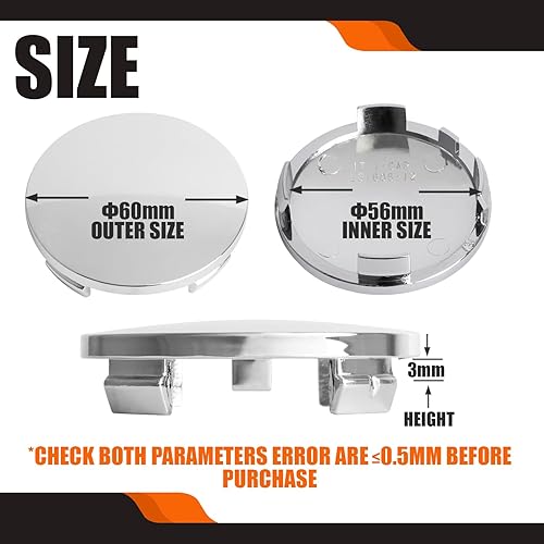 Miniatura 21 de TMS - Tapones centrales de rueda de 2.7 pulgadas para BMW Serie 3, 4, Serie 5, Serie X, Serires Z, Series 3613 6783 536, paquete de 4