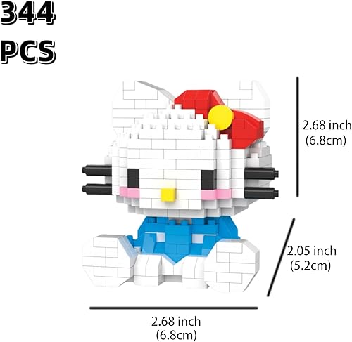 Miniatura 4 de Juego de bloques de construcción de gatitos Cinnamoroll Mini lindos modelos de Kuromi Kawail Pochacco, kit de juguetes regalos para adultos y niños.