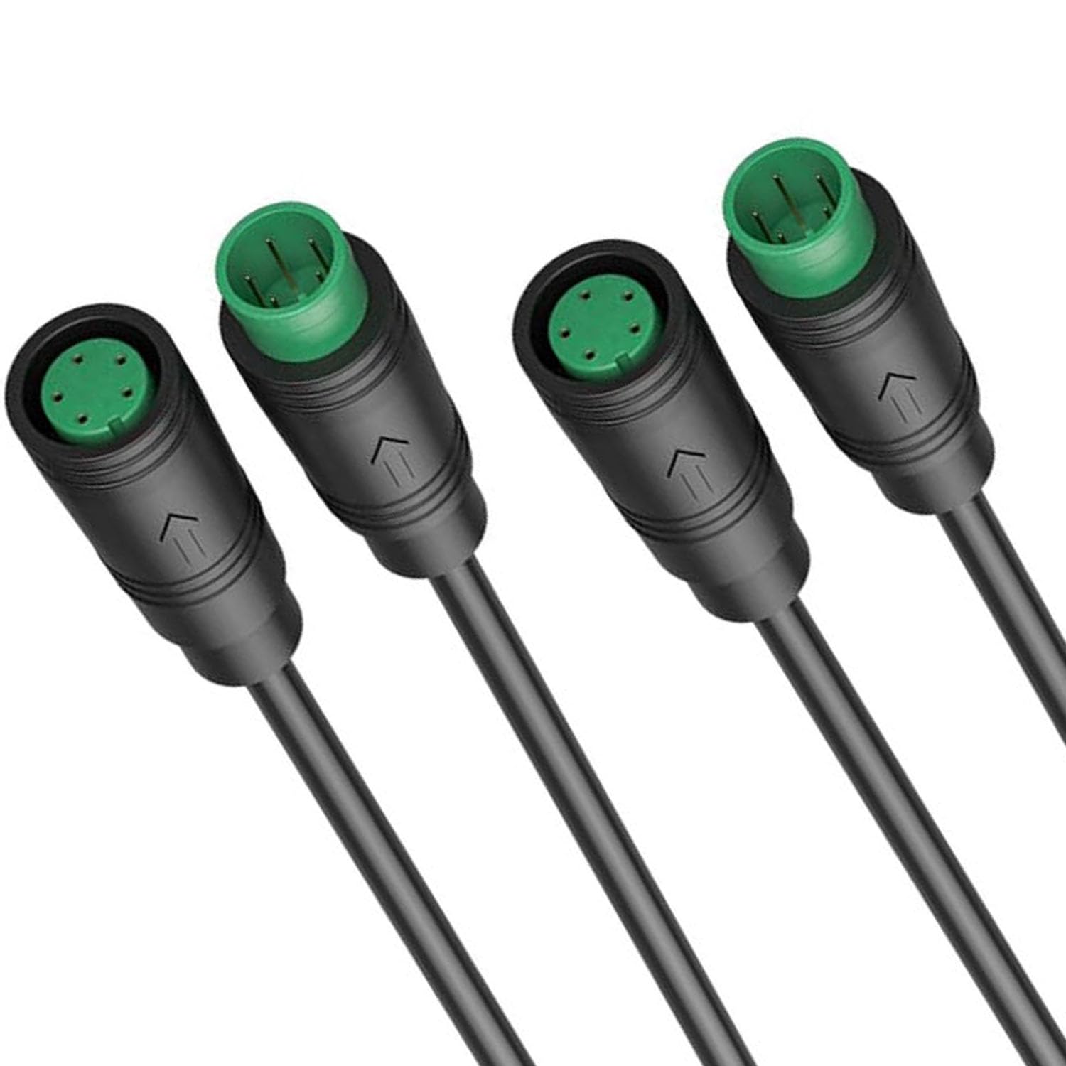 RUNCCI-YUN 2 Pairs Waterproof Julet 5 Pin Ebike Extension Cable Connector for e-bikes male and female plug wire,5 pin cable connector for electric bike light,DIY Bike Projects(20 cm)