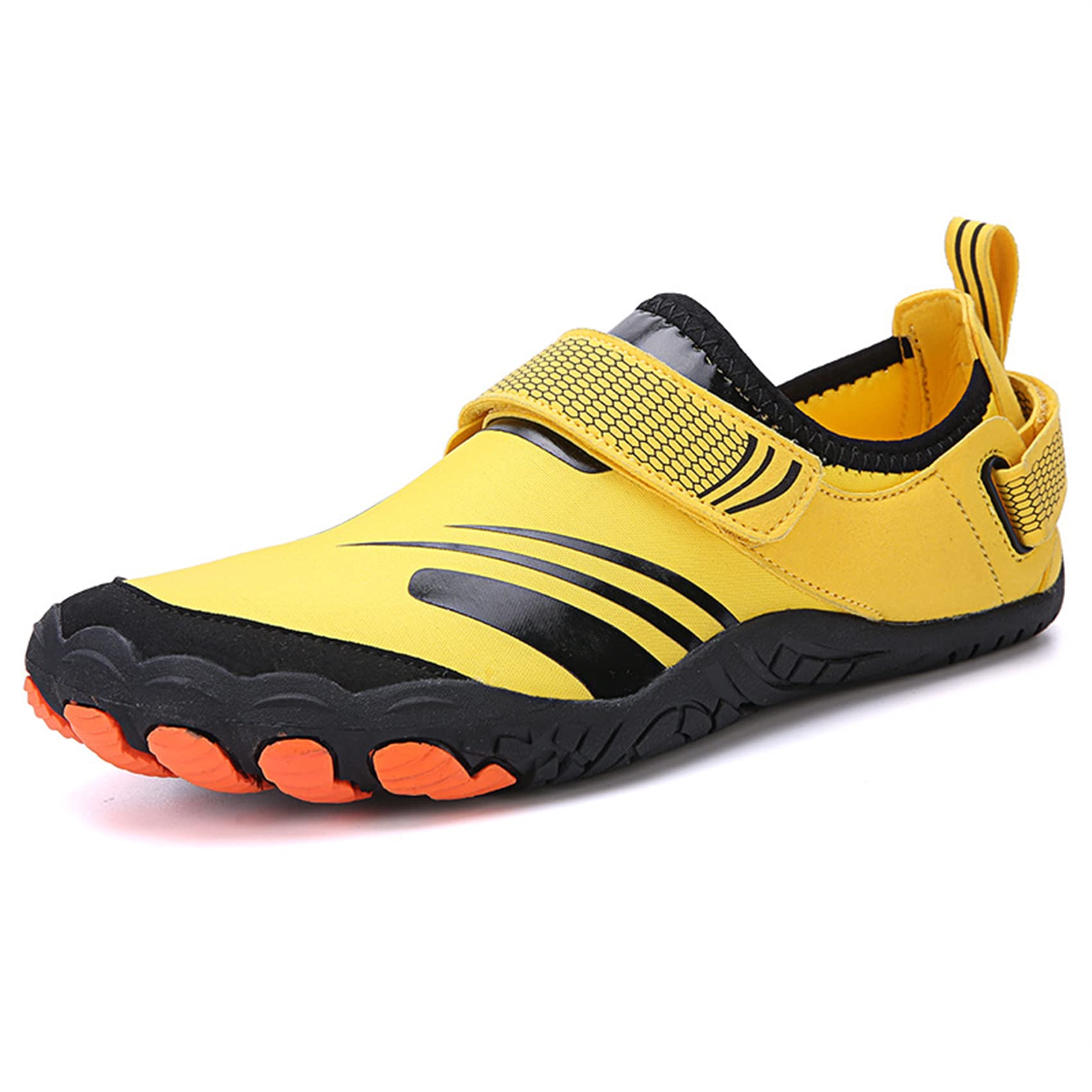 Zapatos Descalzos Universal para Hombres Y Mujeres Agua Zapatos De Playa Zapatos De Baño Secado Rápido Ligero Formadores Zapatos(47 EU, Yellow)