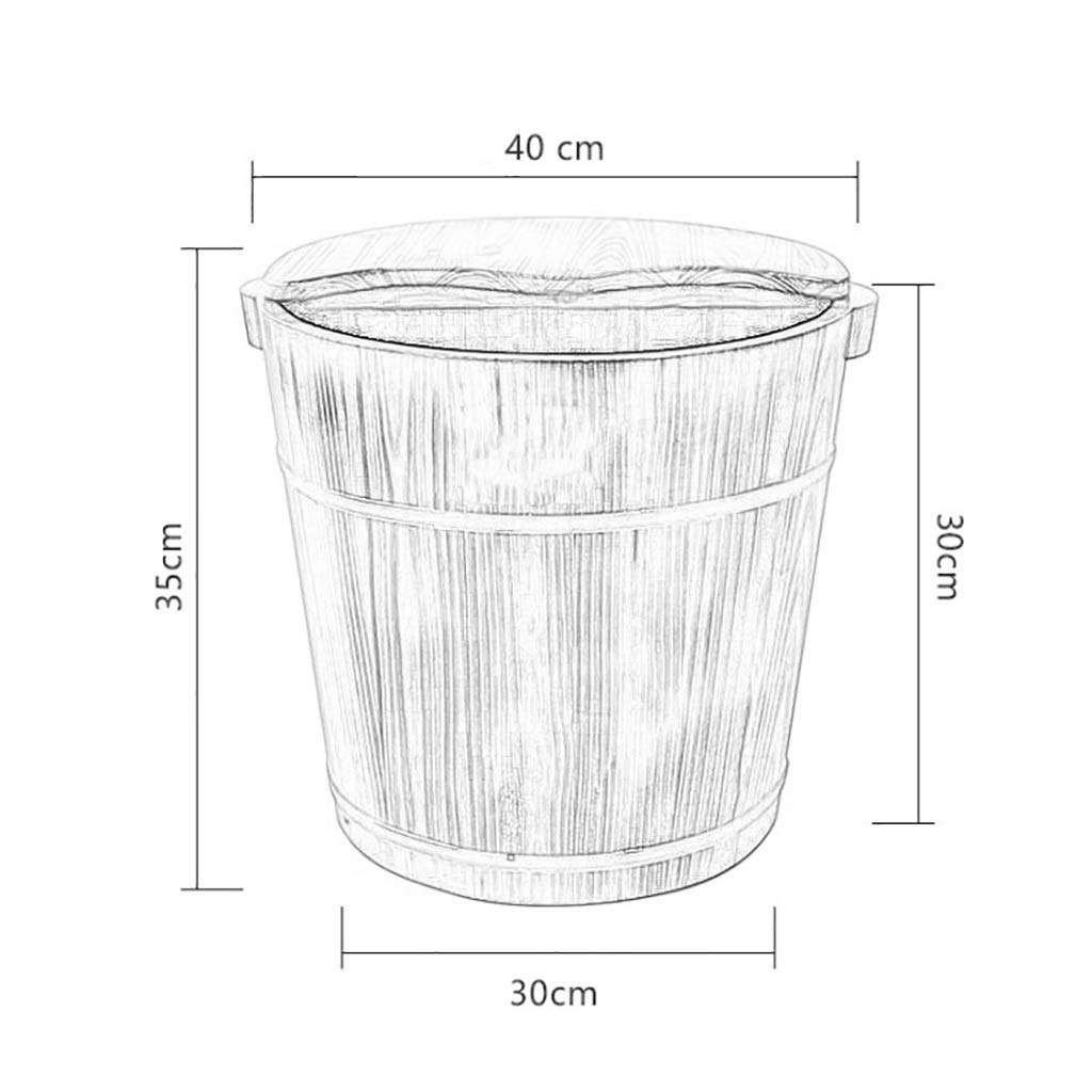 Barile per Piedi,Secchio da Bagno in Legno per Massaggio,Fatto a Mano,Pediluvi Superficie Liscia,Accessori per Il Bagno Anniversario Comfortable Anniversary