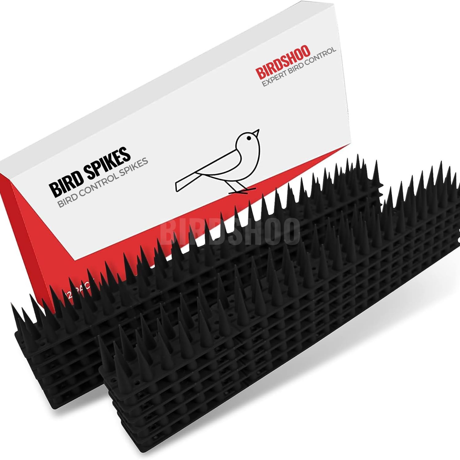 Birdshoo Bird Spikes for Pigeons Bird Control with Cable Ties | Spikes for Pigeon Control Window AC, Balcony Railing (Pack of 5, Color : Black) (B0D97X1JF9) Amazon Price History, Amazon Price Tracker
