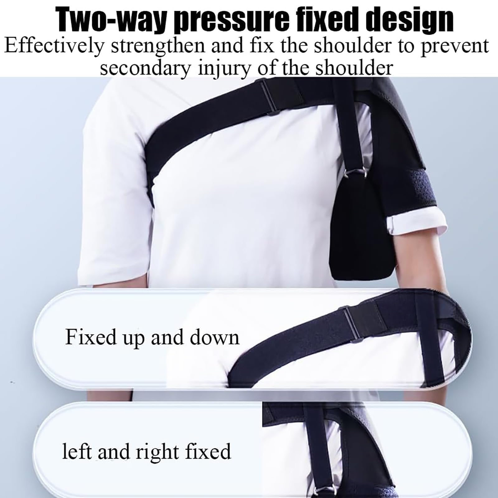 Tutore Per Spalla, Fascia Per Compressione Della Spalla, Tutore Per Spalla Con Borsa Portatile, Tenuta Regolabile E Fissaggio a 360°, Traspirante E Leggero, Per Alleviare Il Dolore, Lussazione